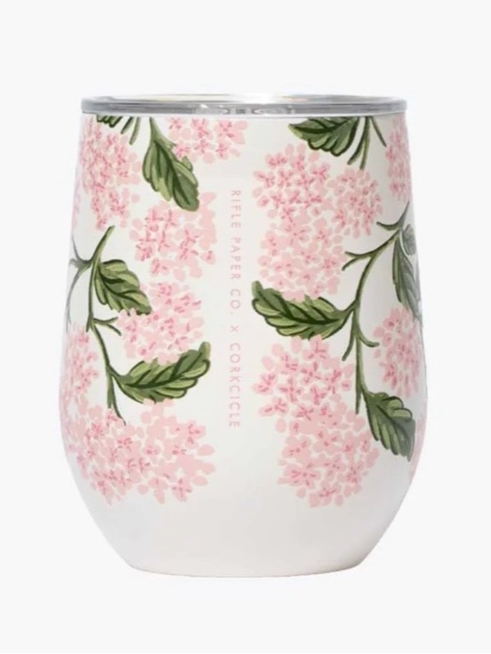 Rifle Paper Co Hydrangea Stemless Wine Cup